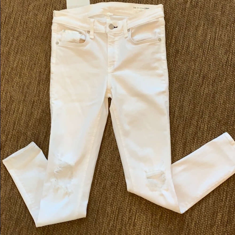 Rag & Bone Destroyed White Jeans - Picture 8 of 8